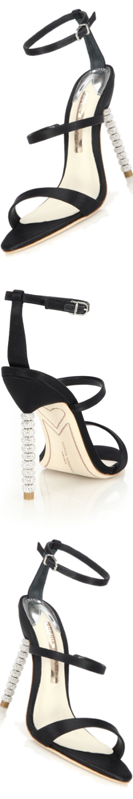 Sophia Webster Rosalind Crystal-Heel Satin Sandals