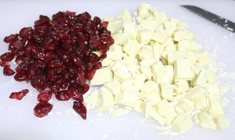 white chocolate and cranberry blondies ingredients