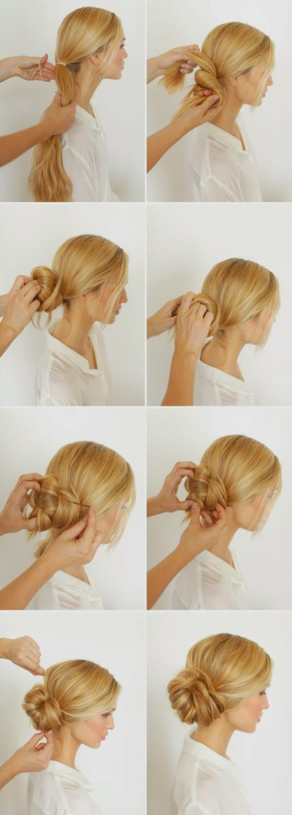 Hairstyles and Women Attire: 5 Easy Messy Buns For Long Hair Tutorial