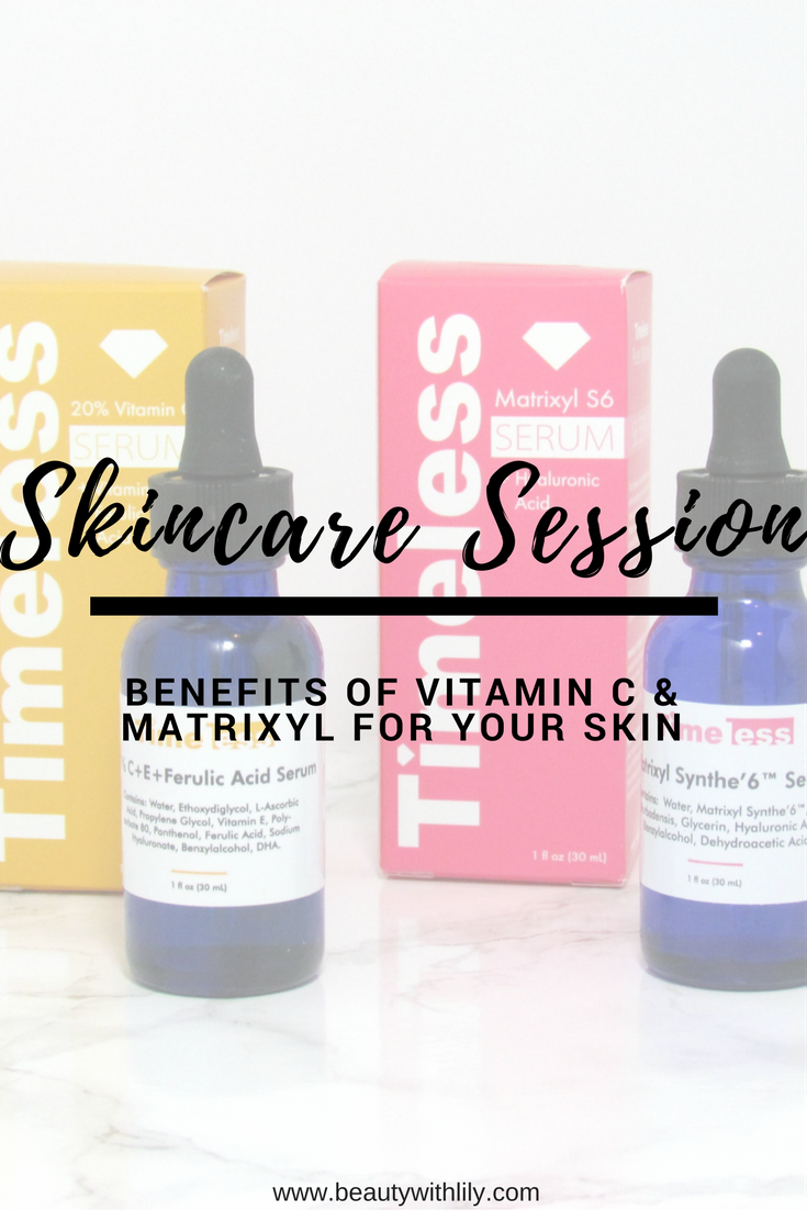 Benefits of Vitamin C, Hyaluronic Acid, & Matrixyl for the Skin | beautywithlily.com