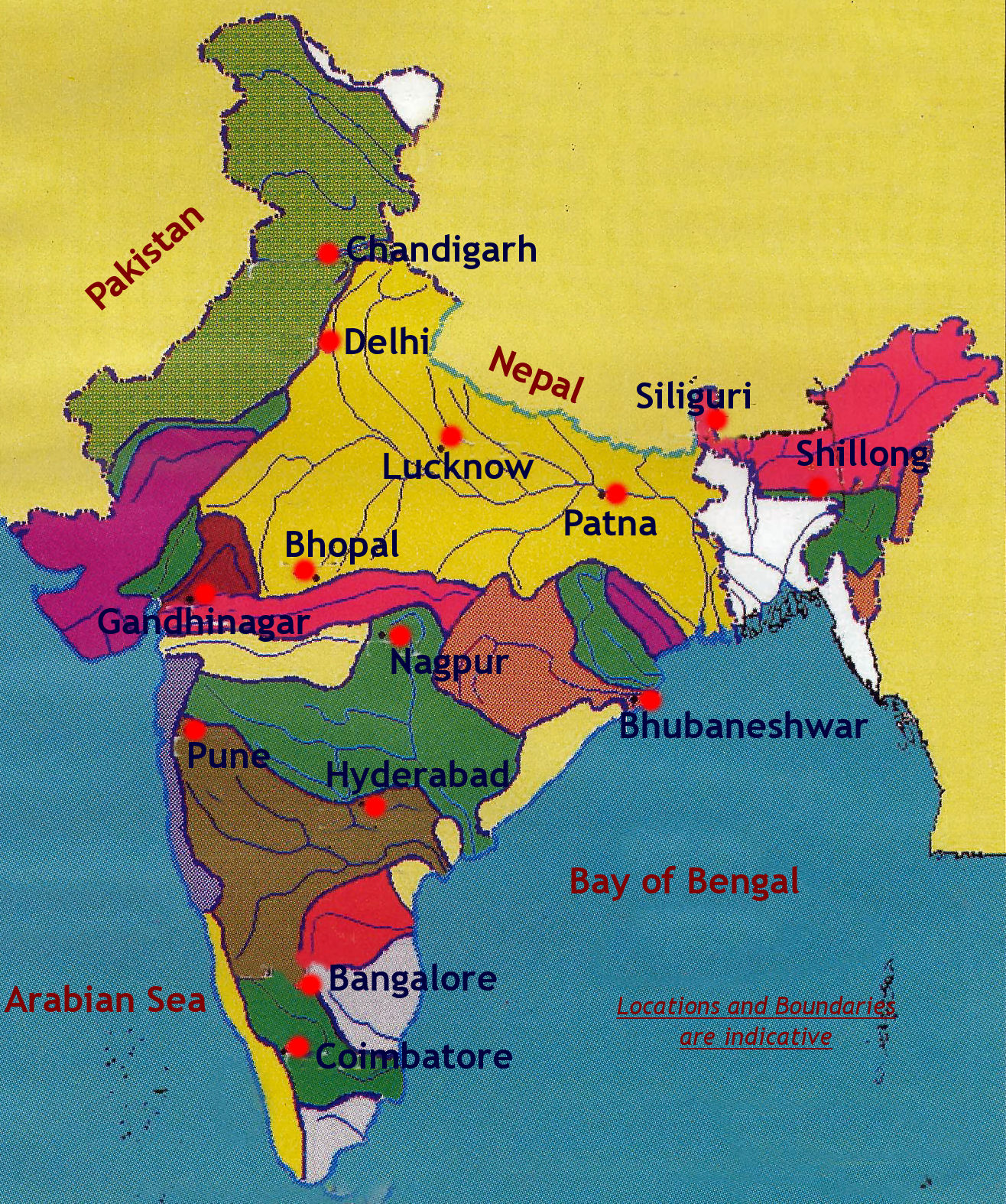 Geography Map Of India India Map