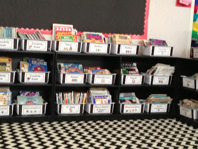Organize your classroom library in 5 simple steps.  Make your books easy for students to find and put back into the right book baskets.