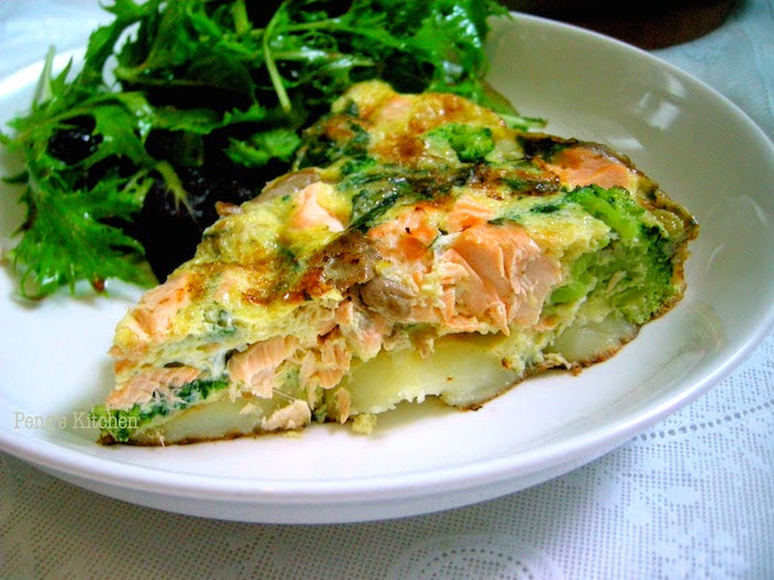 Peng's Kitchen Minty Salmon & Broccoli Frittata