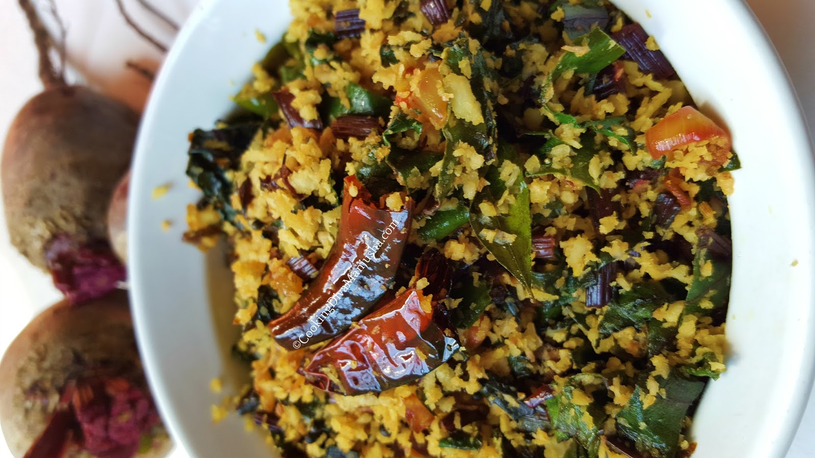 Beet Greens stir fry recipe Kerala style