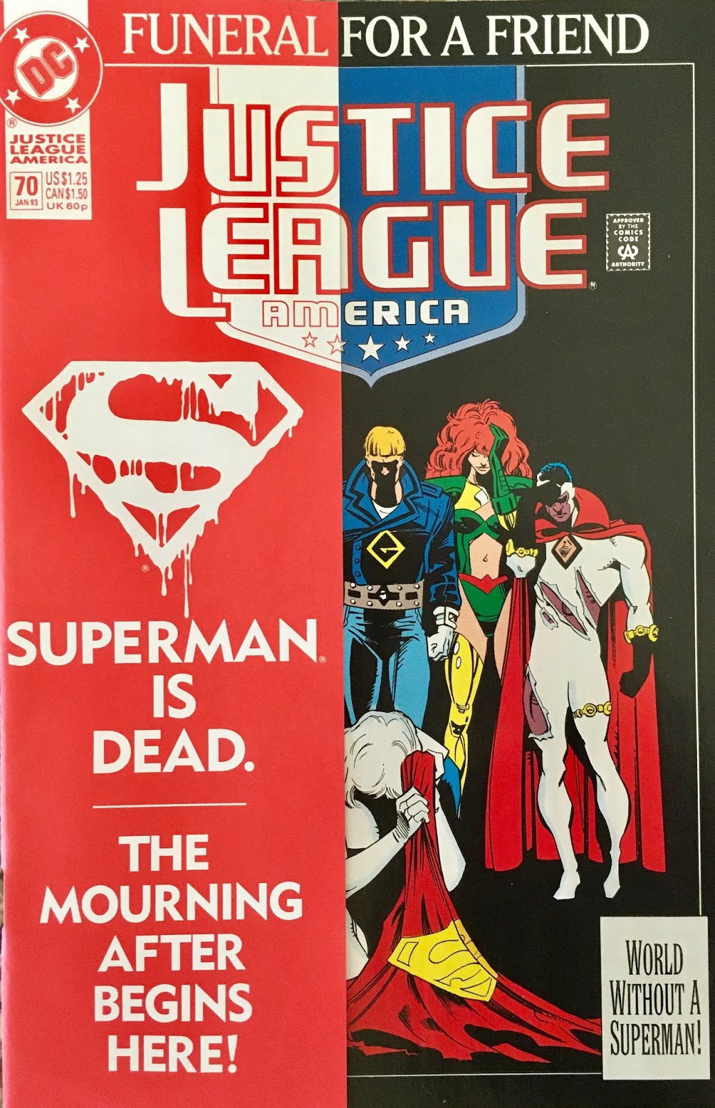 Justice League America 70 January 1993 Funeral For A Friend Grieving Words Layouts Justice League America 70 January 1993 Funeral For A Friend Grieving Words Layouts