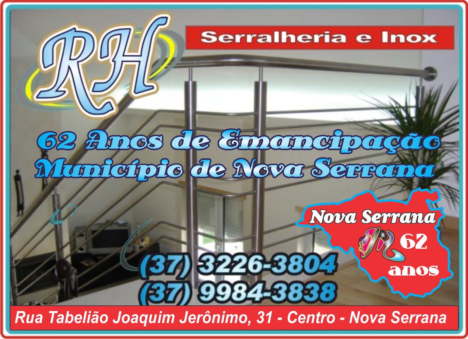 Nova Serrana Serviços RH Serralheria nos 62 Anos de Nova Serrana