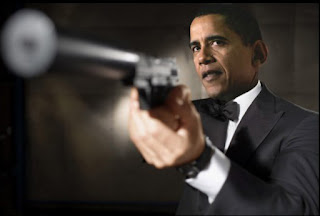 Barack Obama with a gun