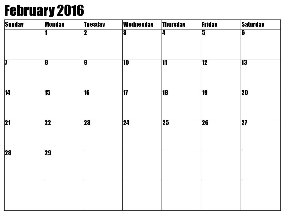 Printable 2016 Monthly Calendar Template from 4.bp.blogspot.com