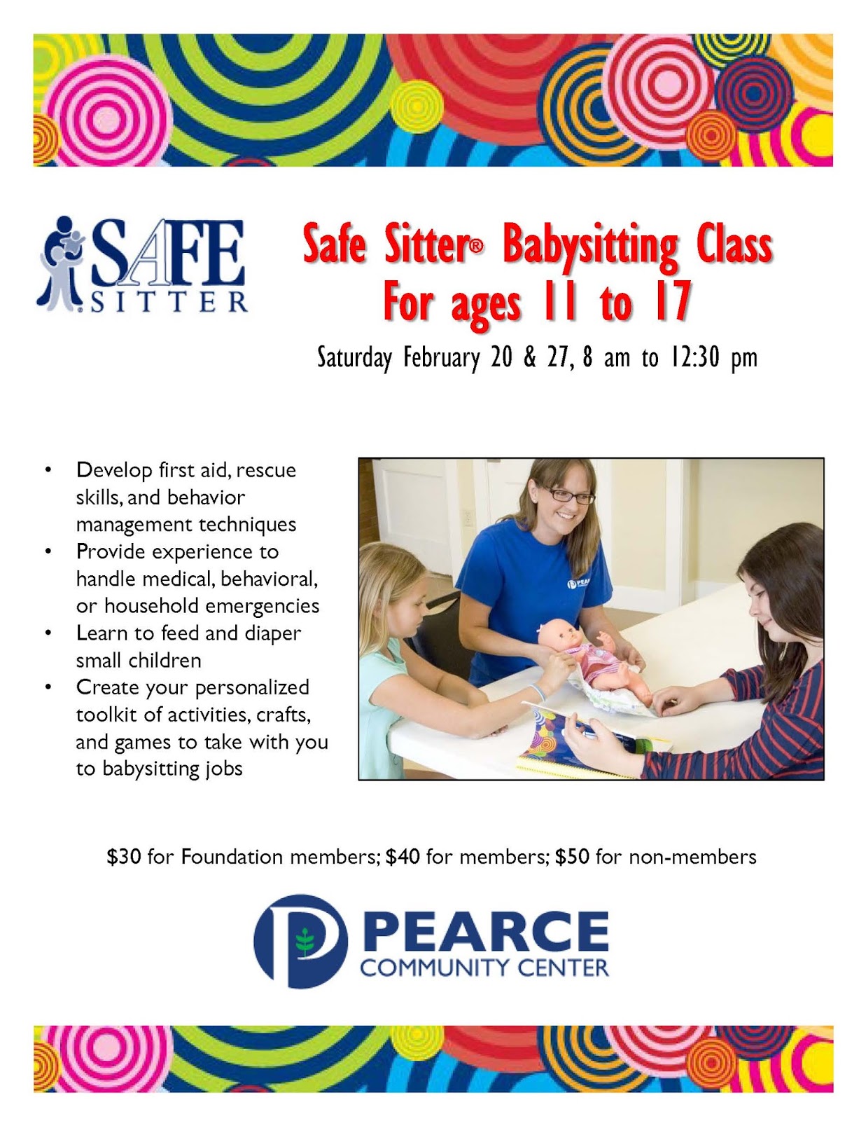Pearce Community Center Babysitting Class Offered at Pearce