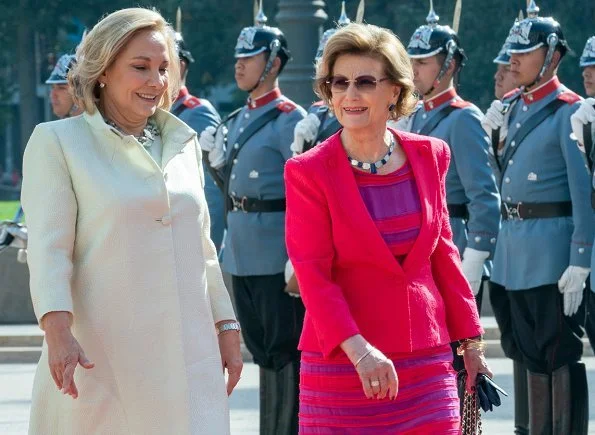 King Harald and Queen Sonja met with President Sebastián Piñera Echenique and First Lady Cecilia Morel de Piñera