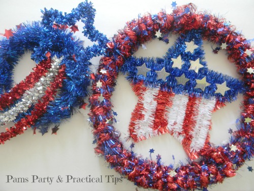 Quick and Easy Patriotic Wreaths, Dollar Store Crafts