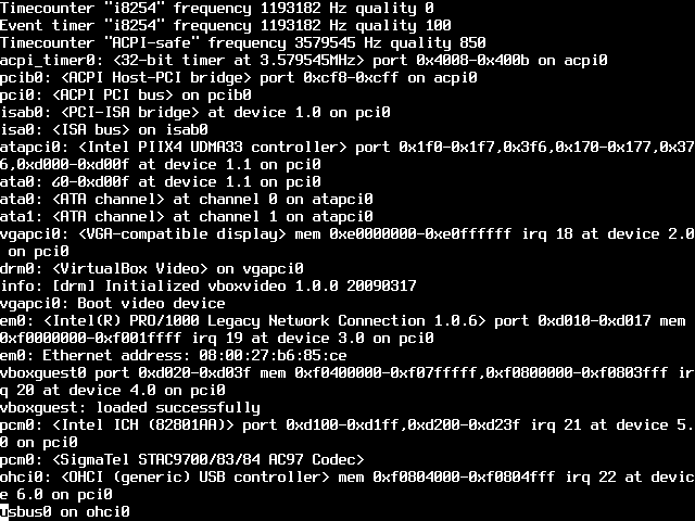 PC-BSD boot screen