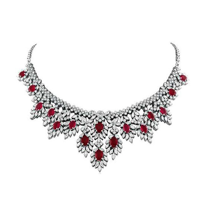 Red sparkle diamond necklace by VelvetCase.com- Rs. 10,45,269Red sparkle diamond necklace by VelvetCase.com- Rs. 10,45,269 Red sparkle diamond necklace by VelvetCase.com- Rs. 10,45,269