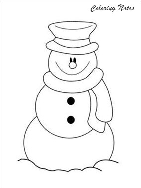 20 Cute Snowman Coloring Pages for Kids Easy, Free and Printable