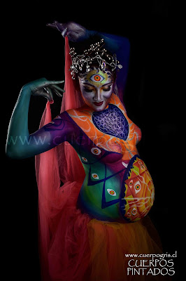 CUERPOS PINTADOS EMBARAZADA BODYPAINT PREGNAT