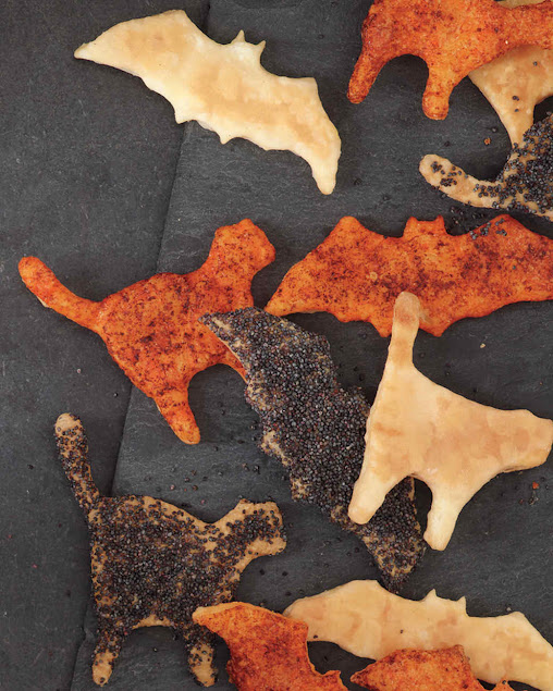Halloween sugar spice cookies in shapes of cats and