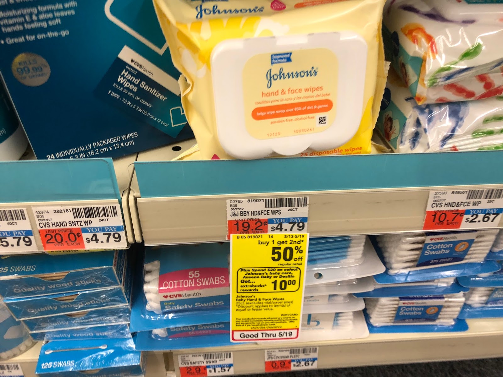 CVS Johnson's Hand & Face Wipes Just 68 Cents Per Pack!