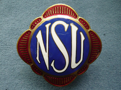 NSU radiator emblem badge vintage prewar