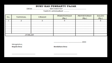 Buku Kas Pembantu Pajak http://updesa.blogspot.co.id