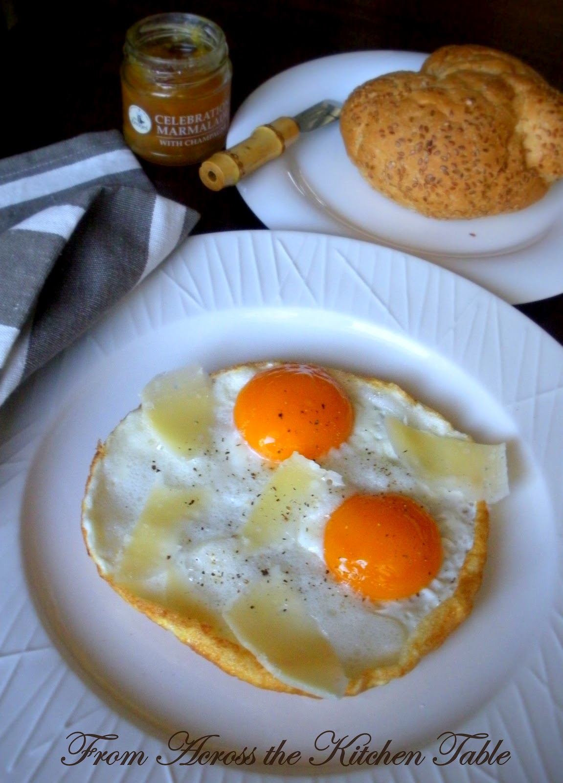 From Across the Kitchen Table Fried Eggs and Truffle Oil with