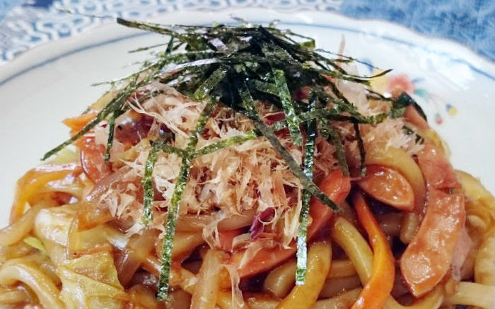 中濃ソースの焼きうどん 主夫の簡単うちごはん