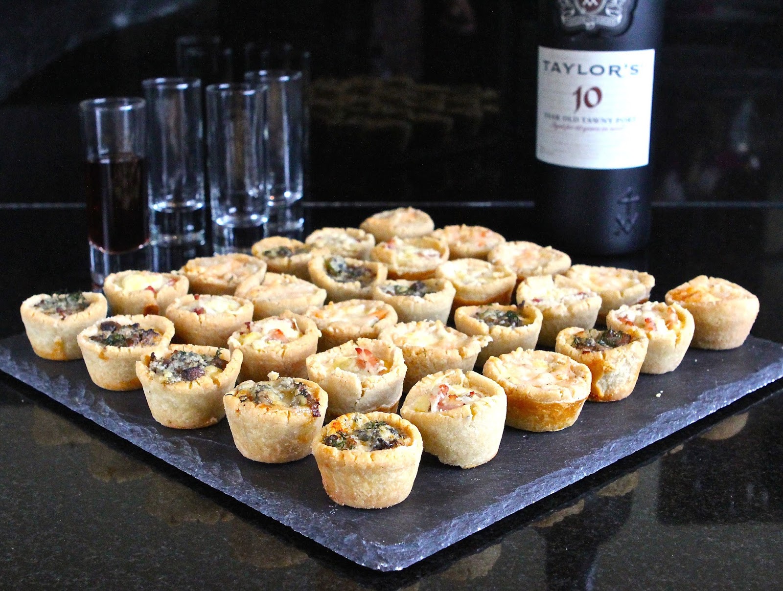 Gluten Free Alchemist Mini Quiches Bacon & Cheddar, Salmon & Gruyere