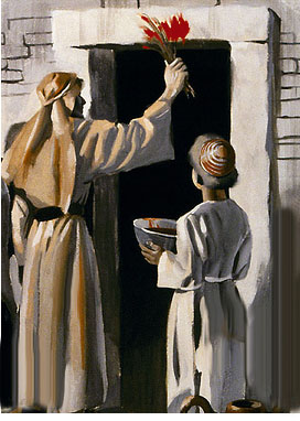 passover lamb blood doorposts lintel side posts ot grace last sprinkling march