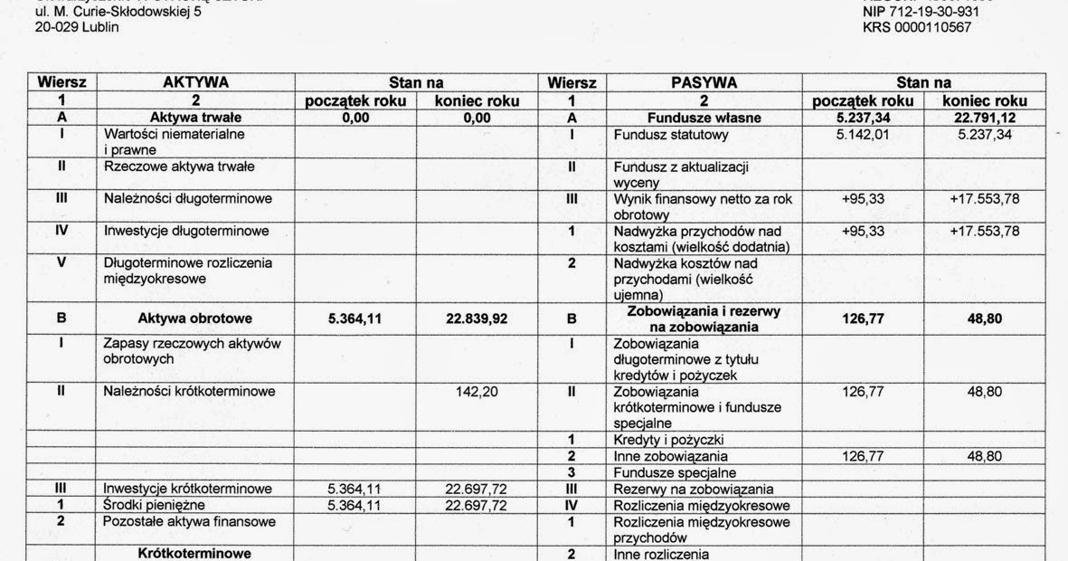 Koszty Bilansowe A Koszty Podatkowe - Księgowość, Rachunkowość: Bilans księgowy