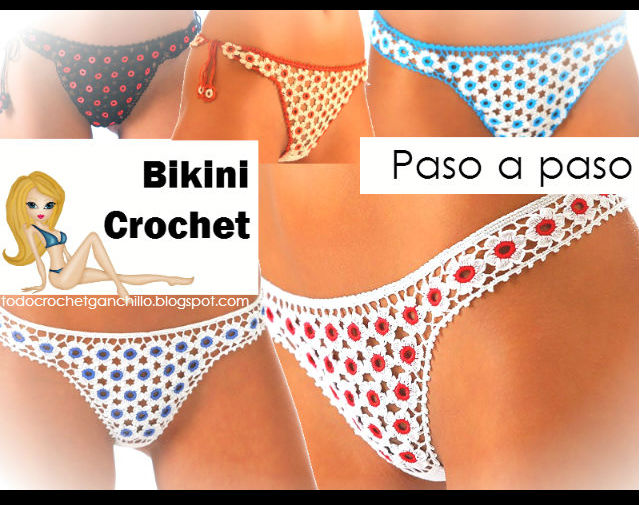 como tejer bikini ganchillo braga bombacha calzon bloomer tejido al crochet tutorial