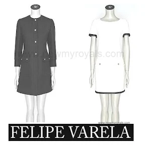 Queen Letizia Style FELIPE VARELA Coat and Dress  