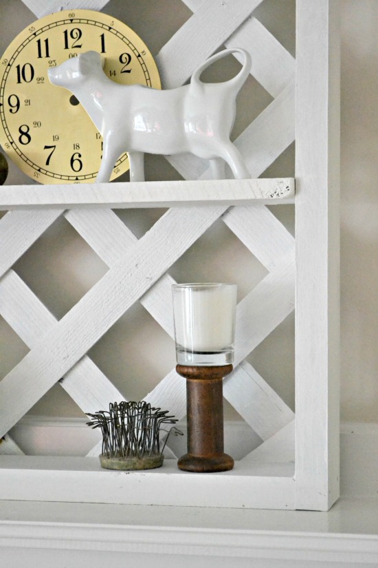 How to Build a Rustic Lattice Backed Display Shelf