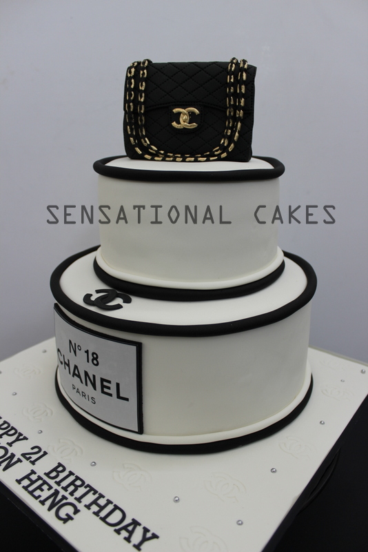 Black Chanel Handbag Birthday Cake No.N052 - Creative Cakes