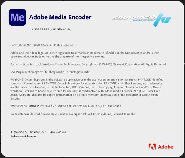 Adobe Media Encoder CC 2020 Versión Full Español