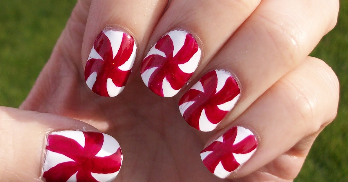 The Little Canvas: Peppermint Candy Nail Art