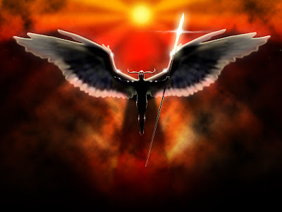 Evil Angel With Weapon HD Wallpaper