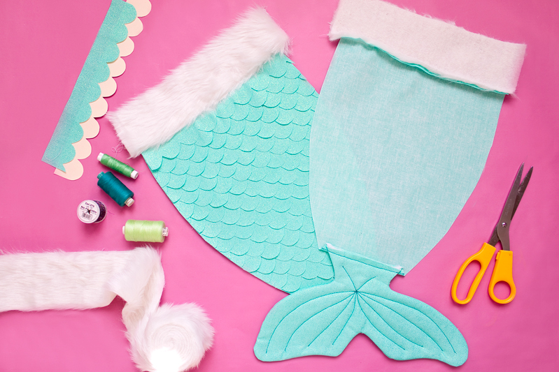 how to make a Christmas mermaid stocking tutorial