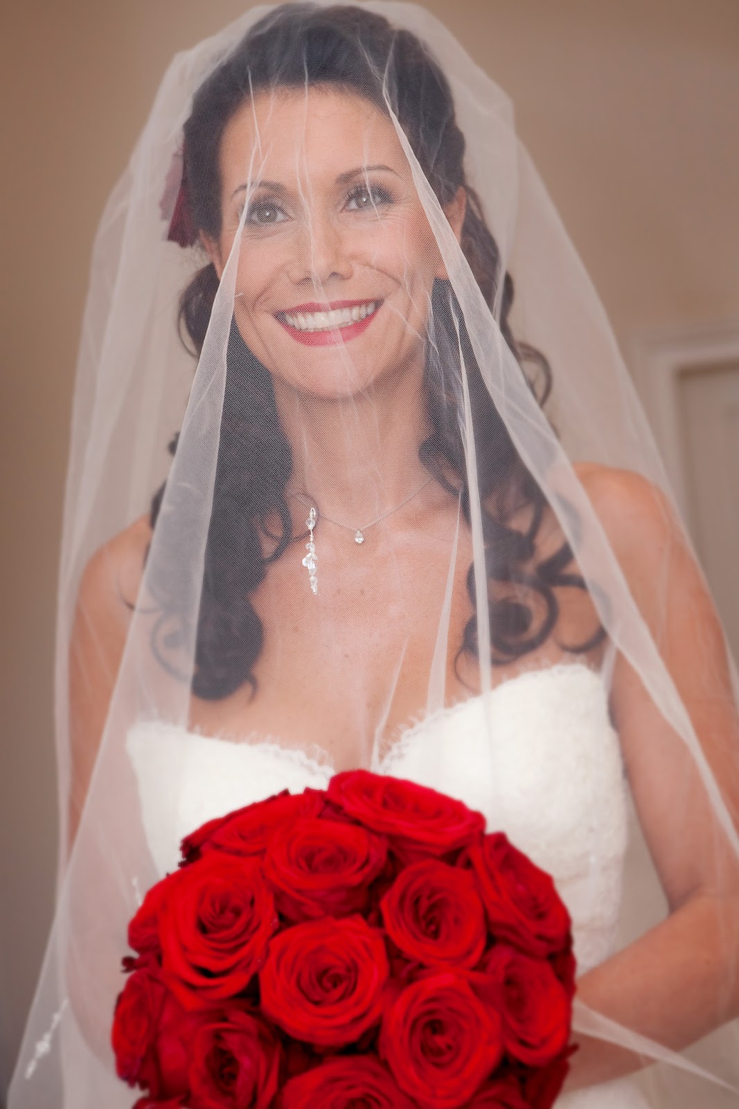 Gingerlily Flowers Vicky & James at Notley Abbey, Red Rose Romance