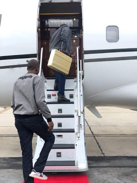  Photos: Prophet Uebert Angel joins Prophet Bushiri on one of his three private jets for a business trip to Malawi