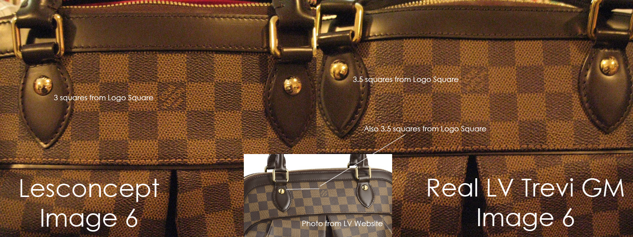 Real and Fake LV Trevi GM: Comparison of Fake LV against a Real