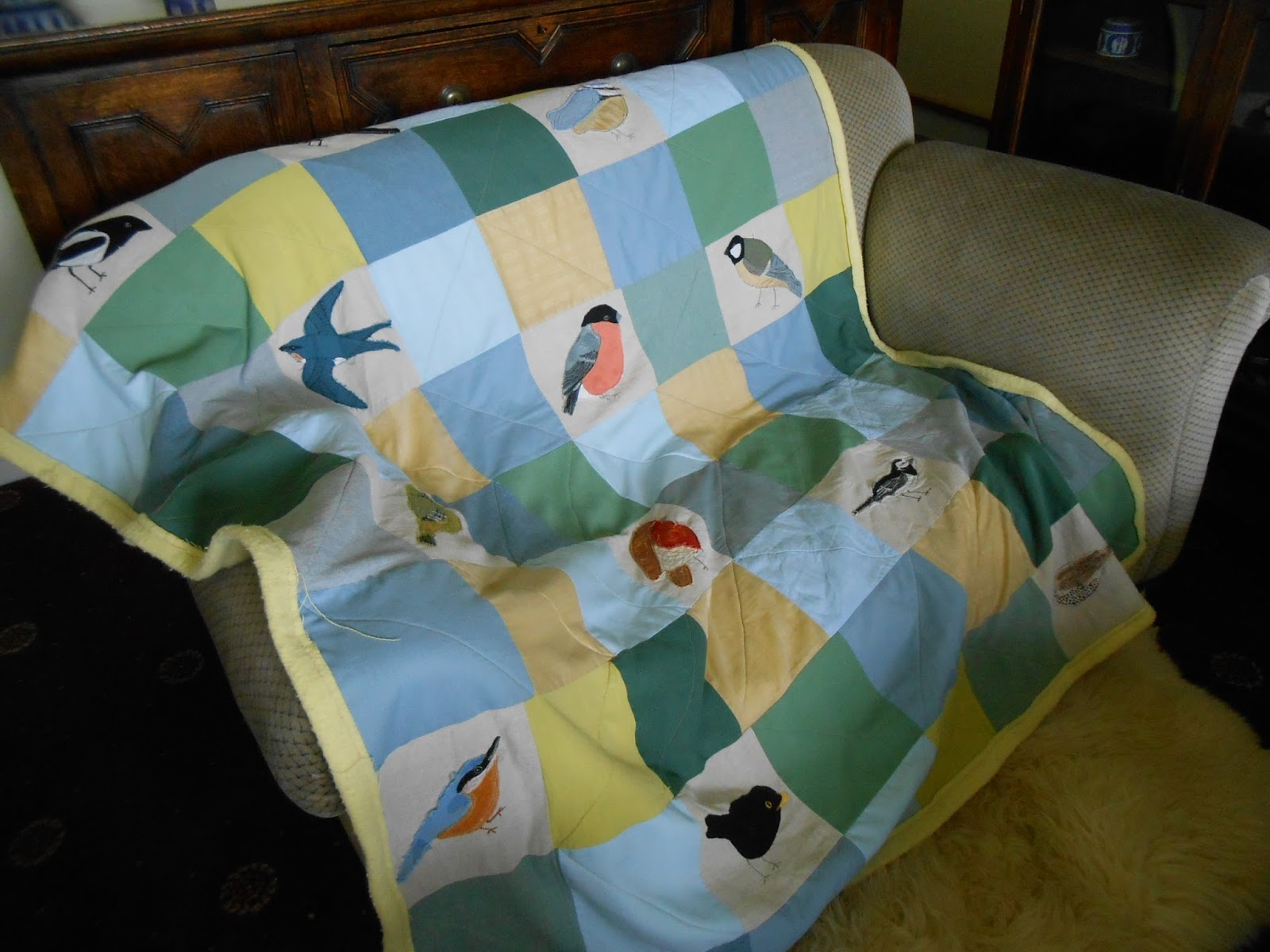Wonky Patchwork: Bird Quilt