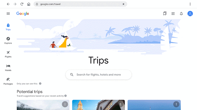 Simulação google travel