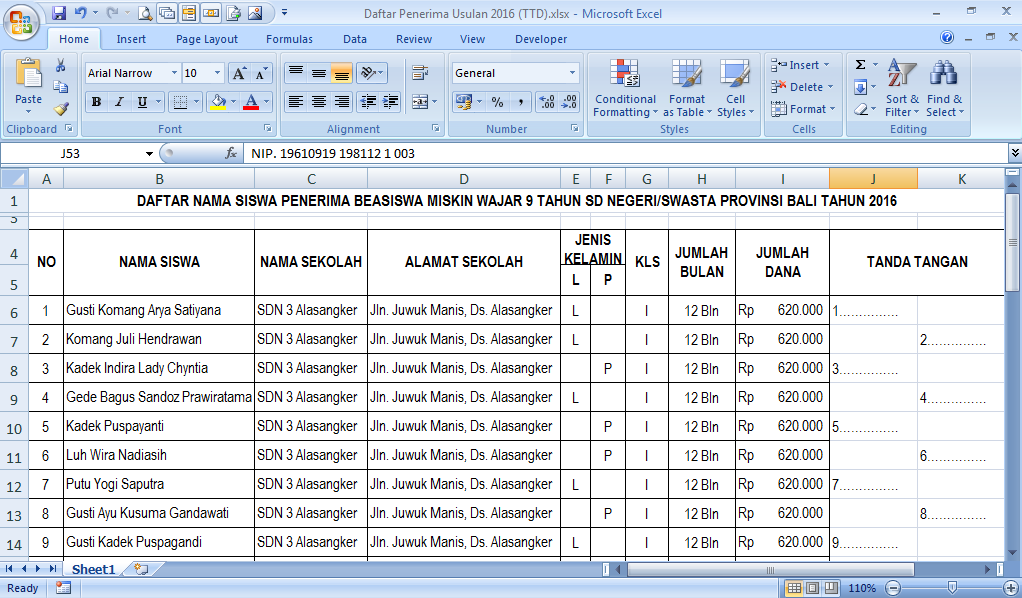 berita acara penyerahan beasiswa miskin apbd provinsi terbaru format tanda terima uang