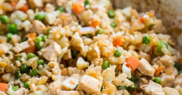 Cauliflower Fried Rice with Chicken #healthy #lowcarb