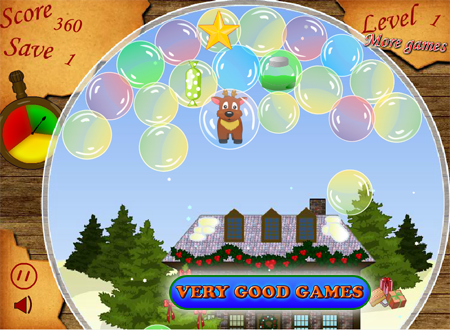 Christmas Bubbles game screenshot