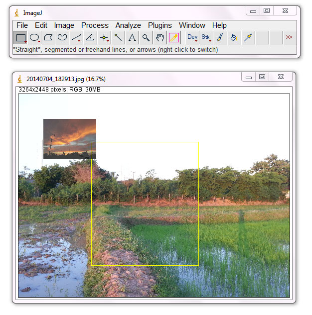 My imageJ: เมนู Image with ImageJ [ตอนที่ 81] Zoom, Label เครื่องมือการ