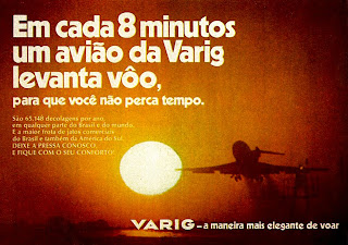 propaganda Varig - 1972. Reclame Varig 1972. 1972; os anos 70; propaganda na década de 70; Brazil in the 70s, história anos 70; Oswaldo Hernandez;