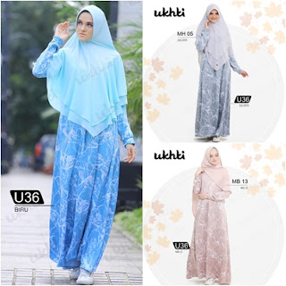 Koleksi Gamis Muslimah syar'i Terbaru Ukhti U 36