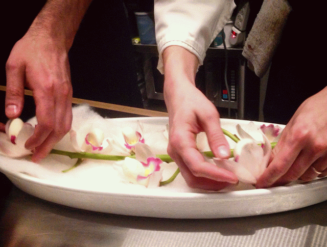 Plating the Palate Cleanser in Orchids Plating the Palate Cleanser in Orchids