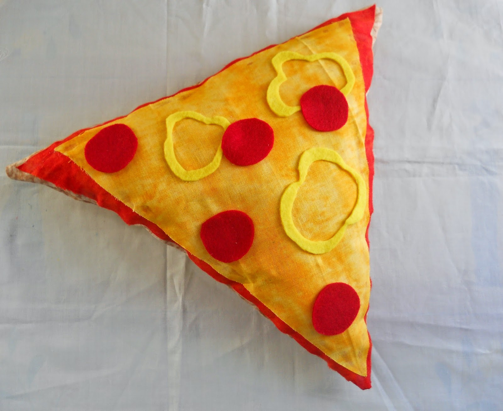 No Sew Pizza Slice Pillow DIY Running With A Glue Gun