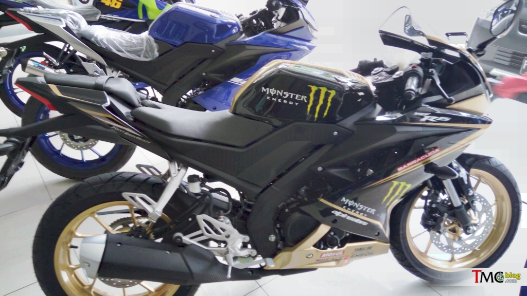 Yamaha R15 V3 Monster Energy Edition spotted in Indonesia 